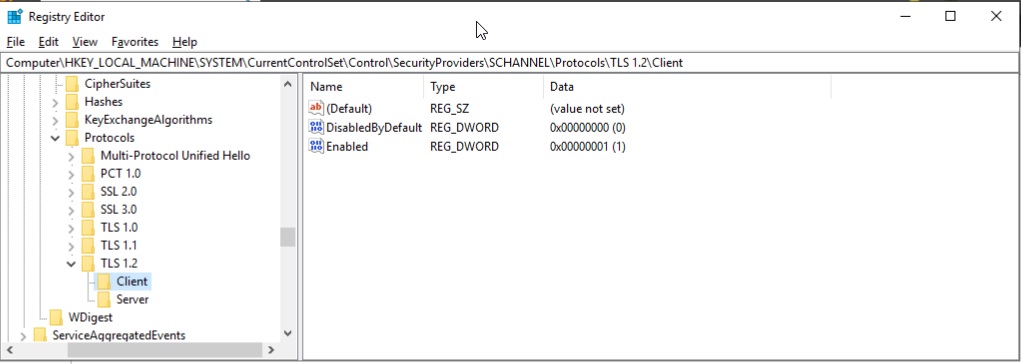 Windows 2019 TLS 1.2