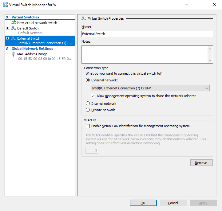 Virtual Switch Manager for Windows Hyper-V